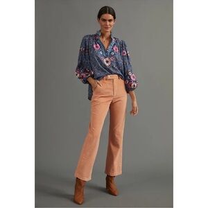 Levi corduroys rib cage math club flare creamsicle orange Size 25